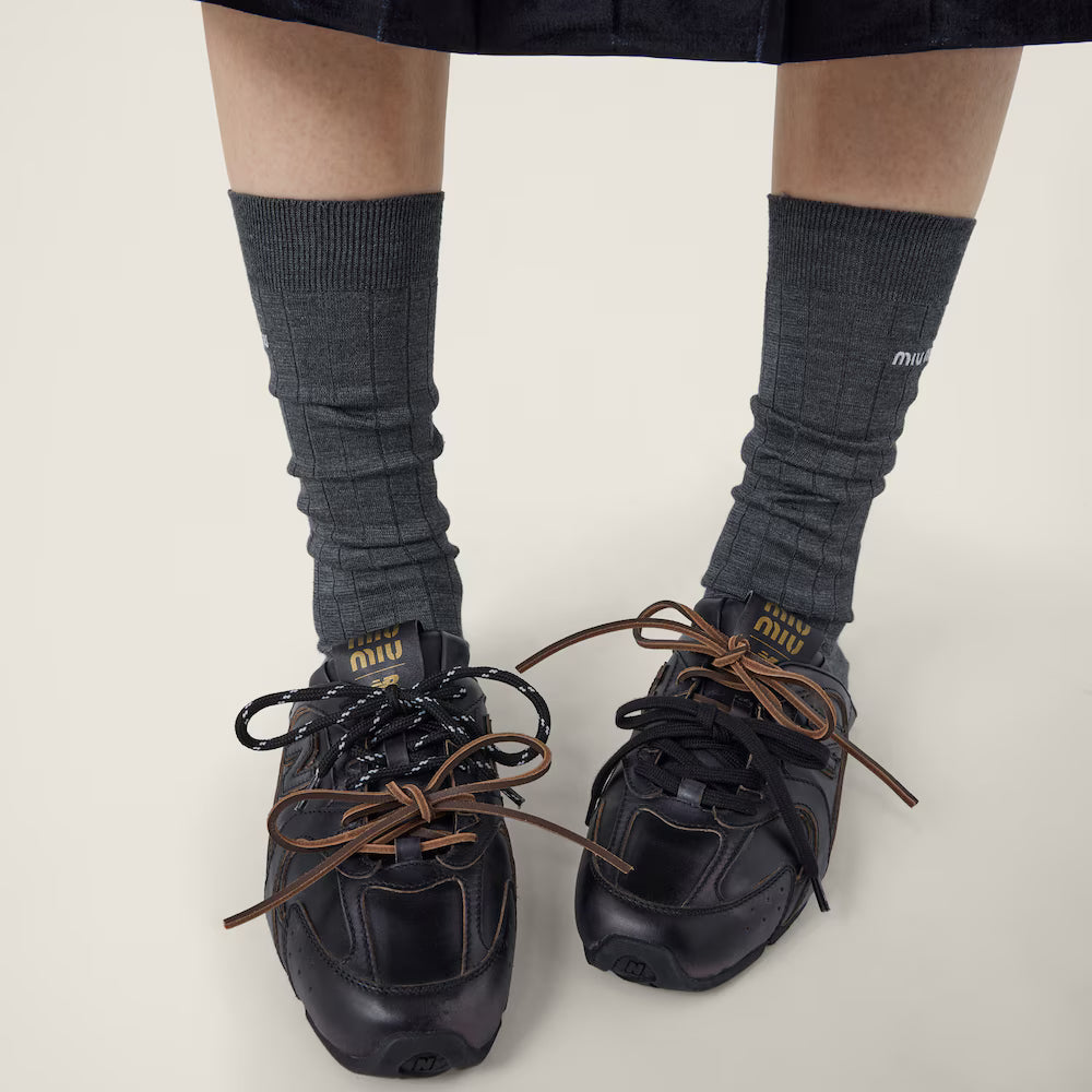 530 SL Mules – Bleached Leather & Gum Sole Black Edition